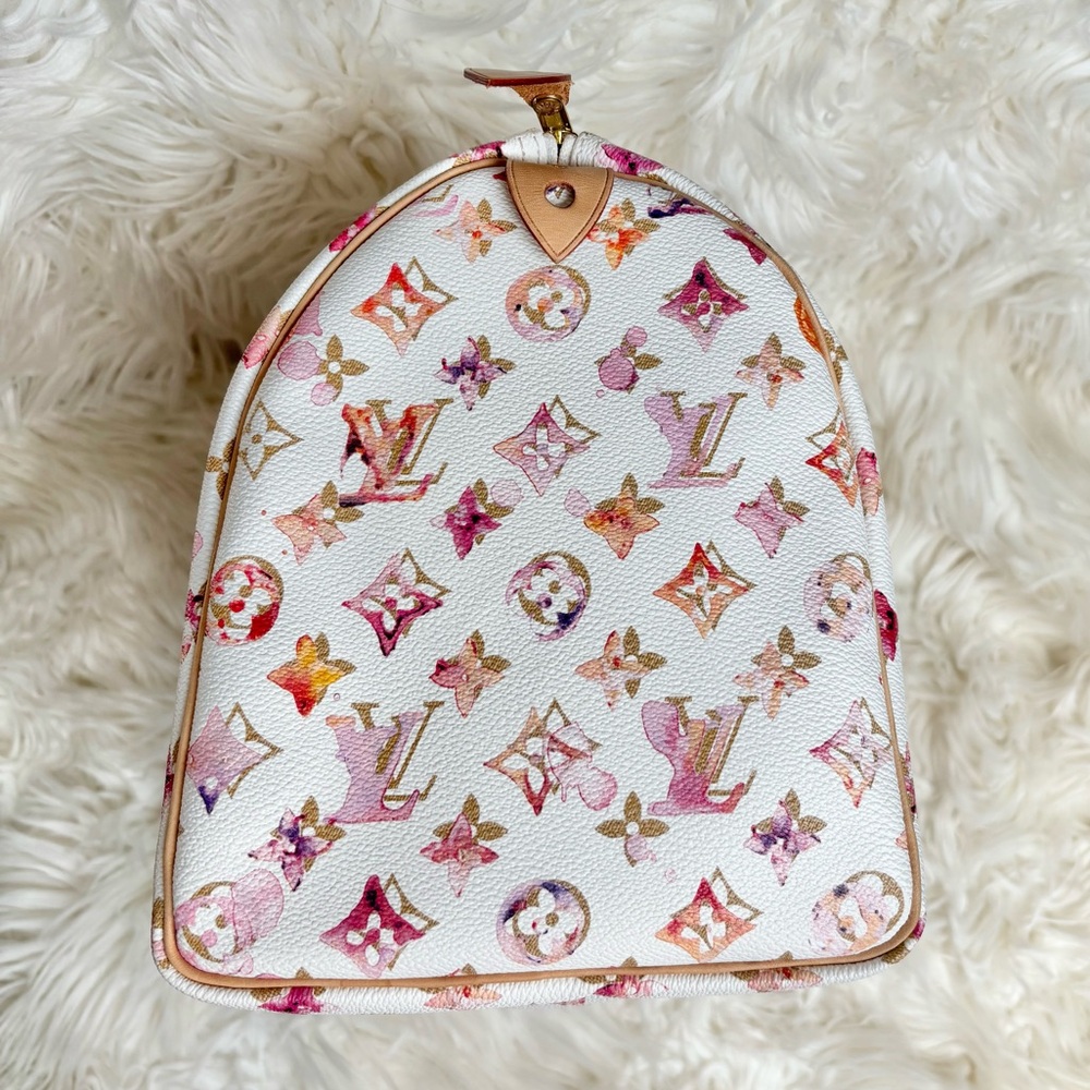 β¨π¦ Louis Vuitton π¦β¨ Speedy 35 Richard Prince Aquarelle Watercolor - Picture 8 of 16